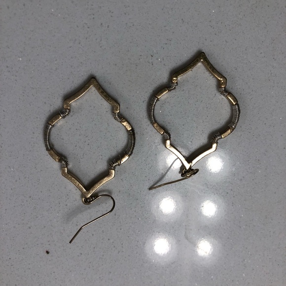 Gold & Silver drop earrings - Picture 1 of 1
